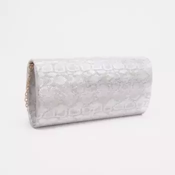 Сумка-клатч, отдел на клапане, цвет золотой