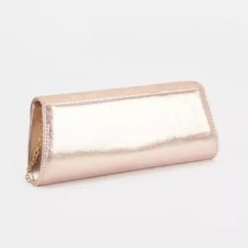 Сумка-клатч на клапане, цвет золотой