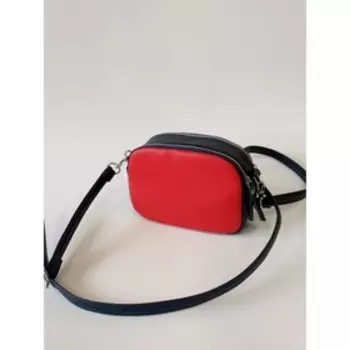 Сумка кросс-боди, 2 отдела на молнии, цвет белый/красный/синий