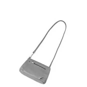 Сумка кросс-боди иск.кожа, отдел на молнии, цвет серый 24х6х15см