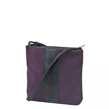 Сумка кросс-боди иск.кожа, отдел на молнии, цвет сиреневый 21х7х23см