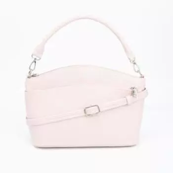 Сумка кросс-боди Медведково, 3 отдела на молниях, наружный карман, регулируемый ремень, цвет розовый