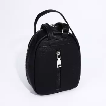 Сумка женская на молнии «Медведково», цвет чёрный