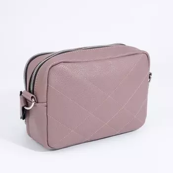 Сумка кросс-боди Медведково на молнии, цвет пудра