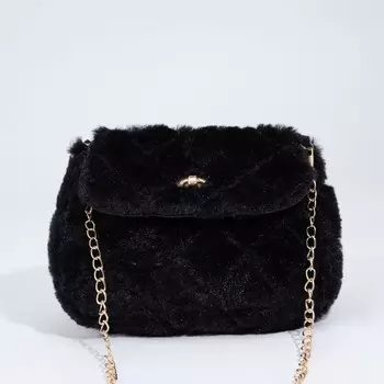 Сумка кросс-боди на клапане, цвет чёрный