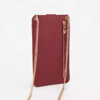 Кросс-боди на кнопке, цвет бордовый