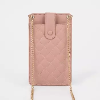 Сумка кросс-боди на кнопке, цвет розовый