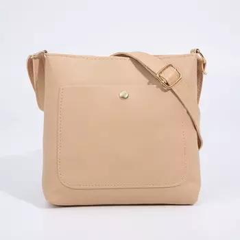 Сумка кросс-боди на магните, цвет бежевый