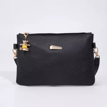 Сумка женская кросс-боди на молнии, 24715 см, чёрная