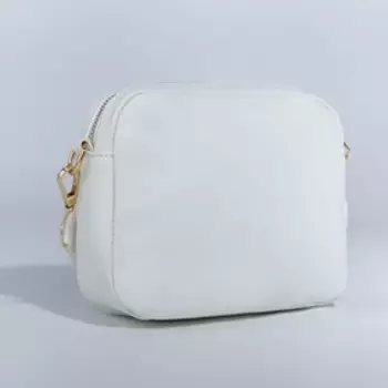Сумка кросс-боди на молнии, цвет белый