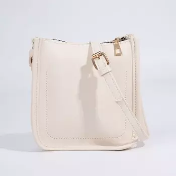 Сумка кросс-боди на молнии, цвет белый