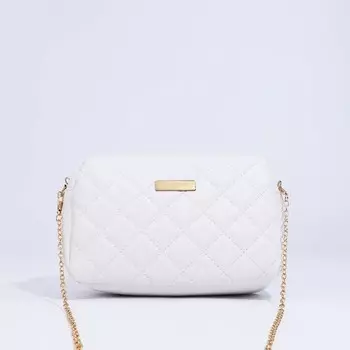 Сумка кросс-боди на молнии, цвет белый