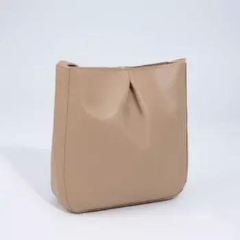 Сумка женская на молнии, цвет бежевый