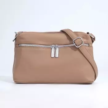 Сумка кросс-боди на молнии, цвет тёмно-бежевый