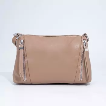 Сумка кросс-боди на молнии, цвет бежевый