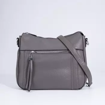 Сумка кросс-боди на молнии, цвет коричнево-серый