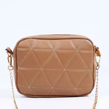 Сумка женская кросс-боди на молнии, 17614 см, бежевая