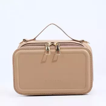 Сумка женская кросс-боди на молнии, 20712 см, бежевая