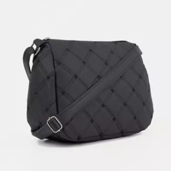 Сумка женская кросс-боди на молнии, 22818 см, чёрная