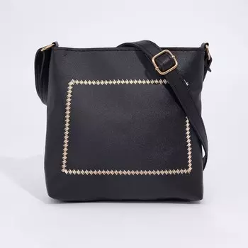 Сумка кросс-боди на молнии, цвет чёрный