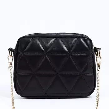 Сумка женская кросс-боди на молнии, 17614 см, чёрная