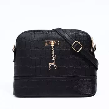 Сумка женская на молнии, цвет чёрный