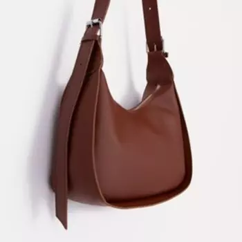 Сумка кросс-боди на молнии, цвет коричневый