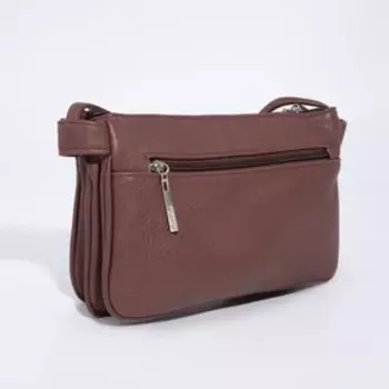 Сумка кросс-боди "Сакси" на молнии, цвет коричневый