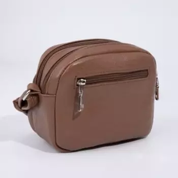 Сумка кросс-боди на молнии, цвет коричневый