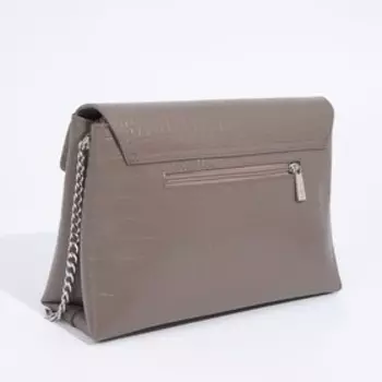 Сумка-мессенджер на магните, наружный карман, цвет коричневый