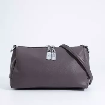 Сумка кросс-боди на молнии, цвет коричневый