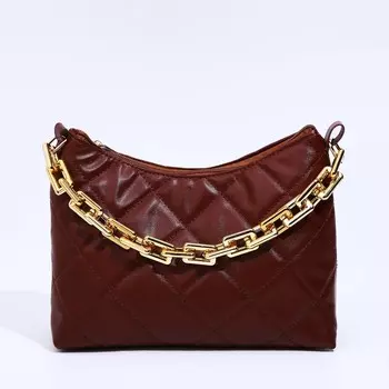 Сумка женская кросс-боди на молнии, 241019 см, коричневая