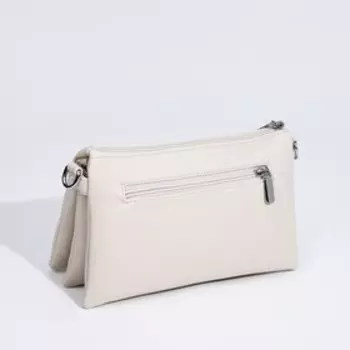 Сумка кросс-боди на молнии, цвет молочный