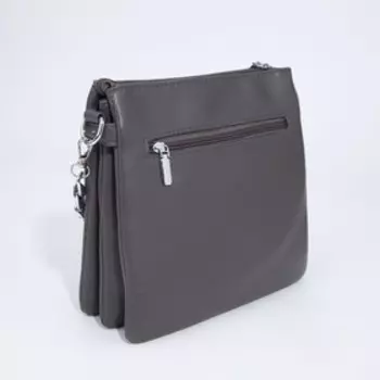 Сумка женская кросс-боди на молнии, 25720 см, серая