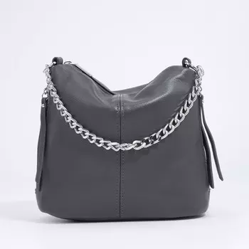 Сумка-мешок на молнии, цвет серый