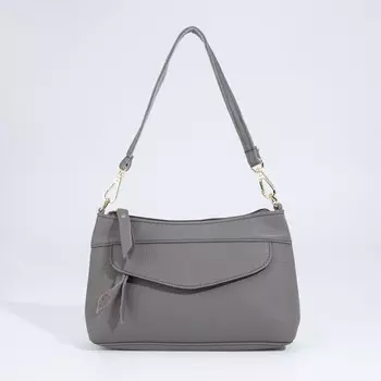 Сумка кросс-боди на молнии, цвет серый