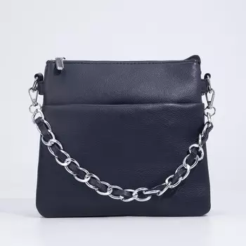 Сумка женская на молнии, цвет синий