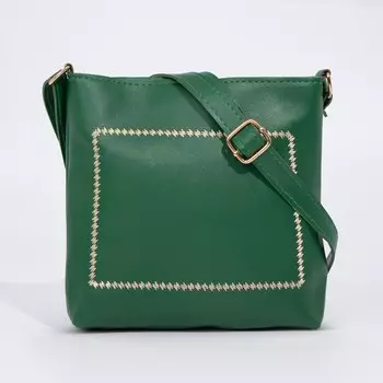 Сумка кросс-боди на молнии, цвет зелёный