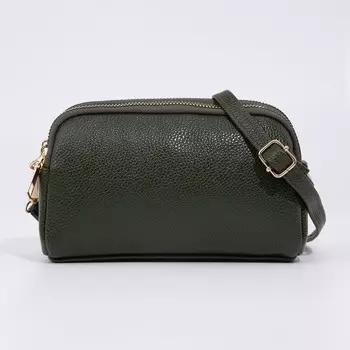 Сумка кросс-боди на молнии, цвет зелёный