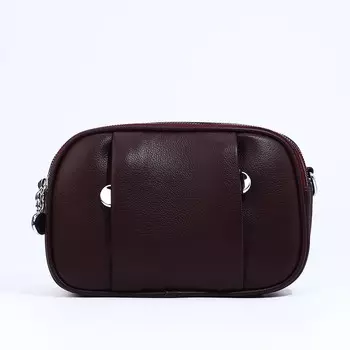 Сумка женская на молнии, цвет бордовый