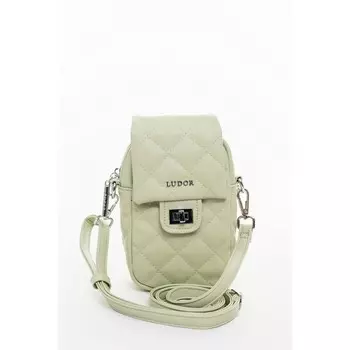 Сумка кросс-боди, отдел на клапане, цвет зеленый 12х20х6см