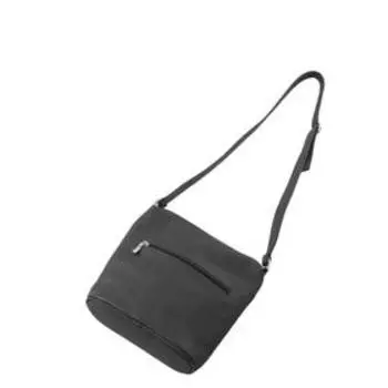 Сумка кросс-боди, отдел на молнии, 2 наружных кармана, цвет чёрный