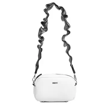 Сумка кросс-боди, отдел на молнии, цвет белый 12х21х7см