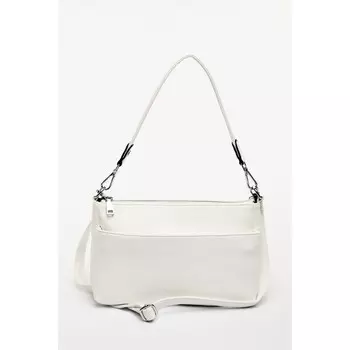 Сумка кросс-боди, отдел на молнии, цвет белый 31х12х19см