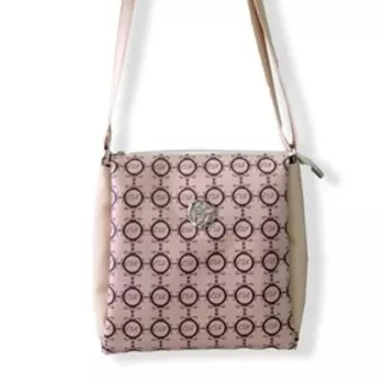 Сумка кросс-боди, отдел на молнии, цвет бежевый "CR"