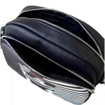 Сумка кросс-боди, отдел на молнии, цвет черный "Дама"