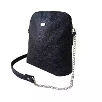 Сумка кросс-боди, отдел на молнии, цвет черный "Узор"