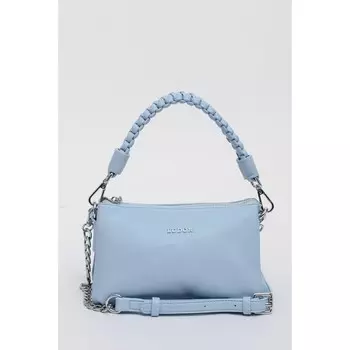 Сумка кросс-боди, отдел на молнии, цвет голубой