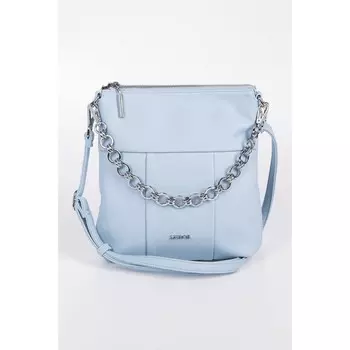 Сумка кросс-боди, отдел на молнии, цвет голубой 23х7х24см