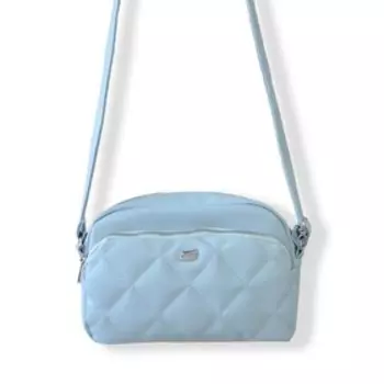 Сумка кросс-боди, отдел на молнии, цвет голубой